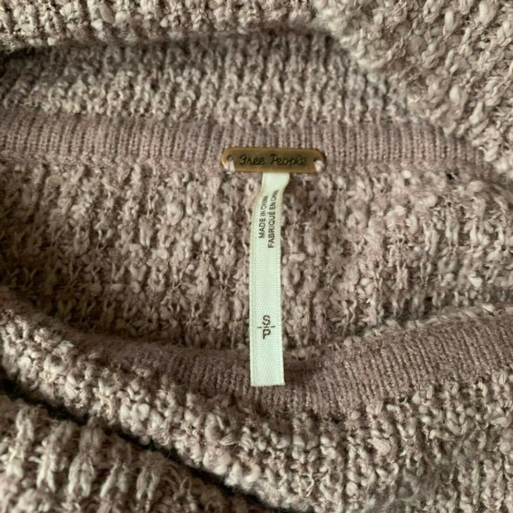 Free people BNWT "by your side" sweater Mauve - Picture 4 of 8